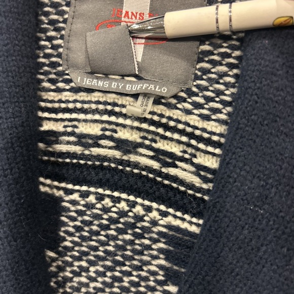 Jeans By Buffalo Cardigan Shawl Button‎ Knit Sweater Men L Grandpa Acrylic Wool - Picture 3 of 9